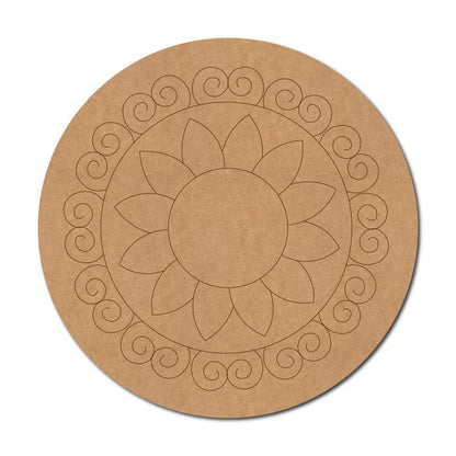 Mandala Pre Marked Round MDF Design 84