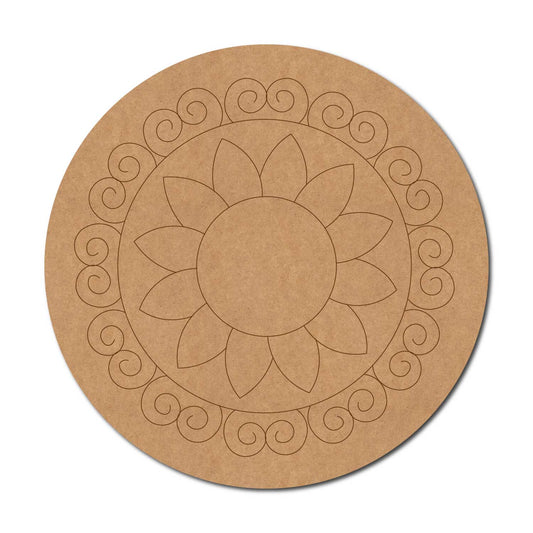 Mandala Pre Marked Round MDF Design 84