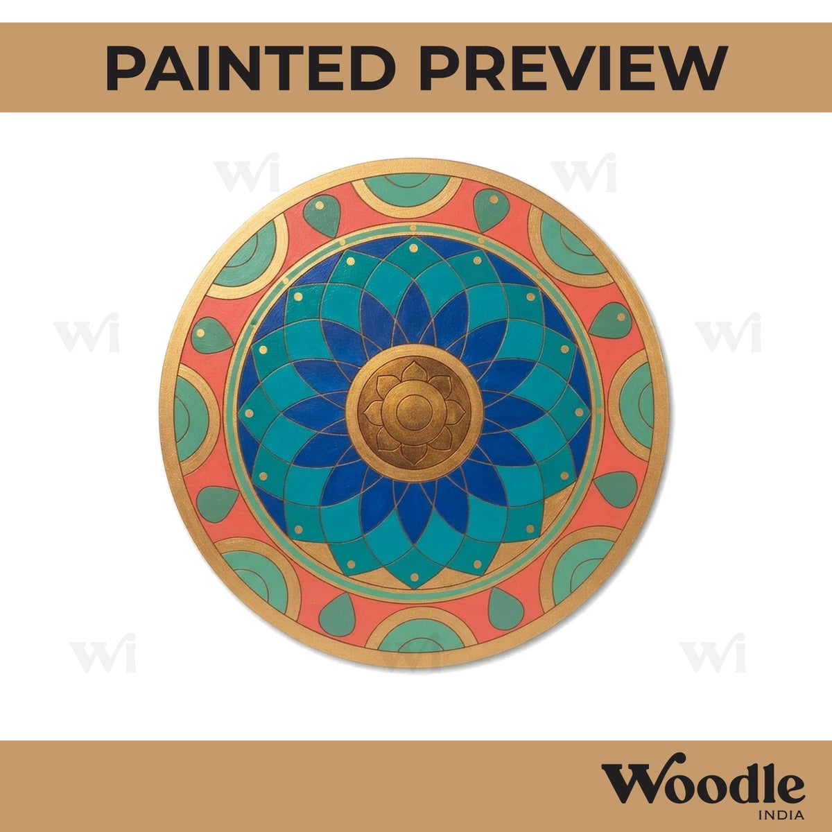 Mandala Pre Marked Round MDF Design 85