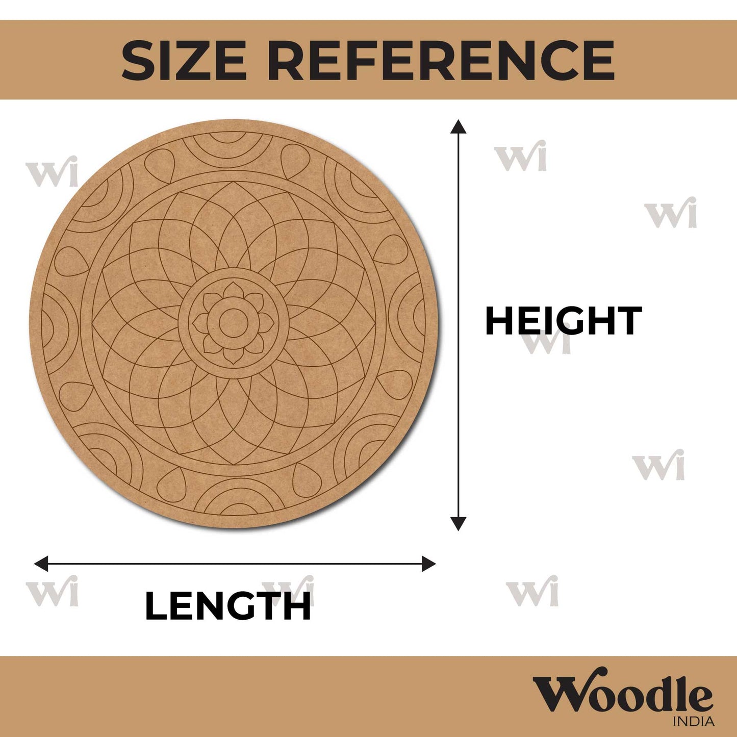 Mandala Pre Marked Round MDF Design 85