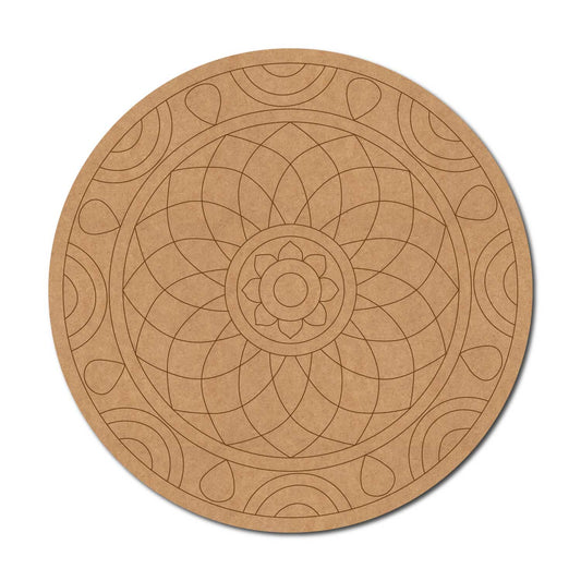 Mandala Pre Marked Round MDF Design 85