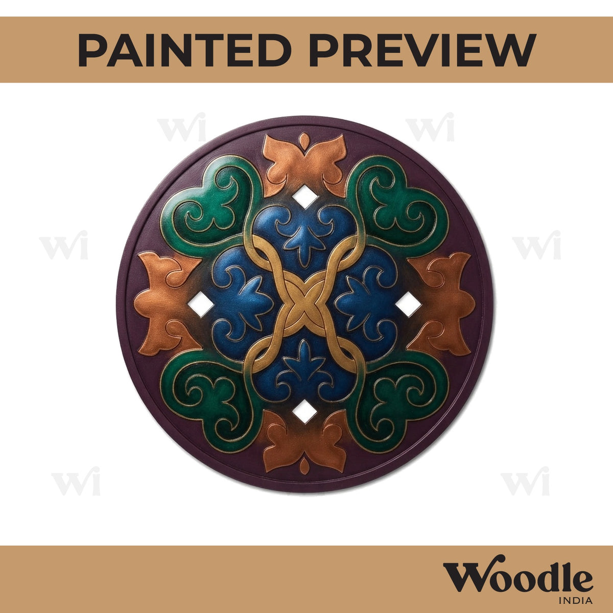 Mandala Pre Marked Round MDF Design 86