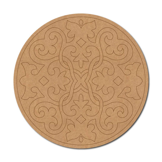 Mandala Pre Marked Round MDF Design 86