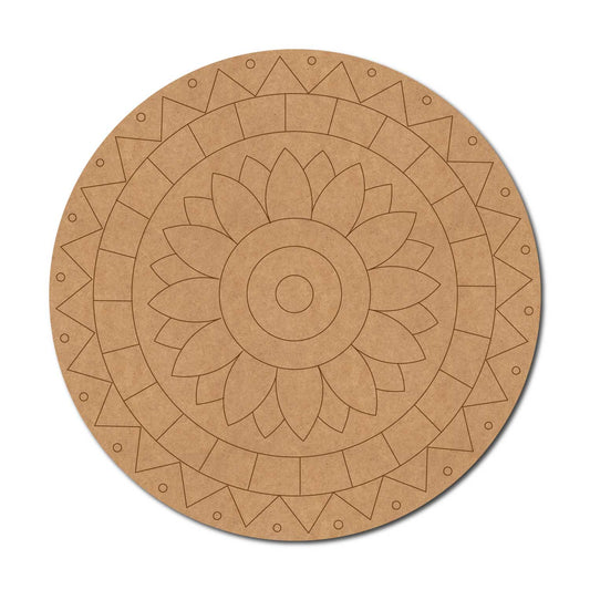Mandala Pre Marked Round MDF Design 87