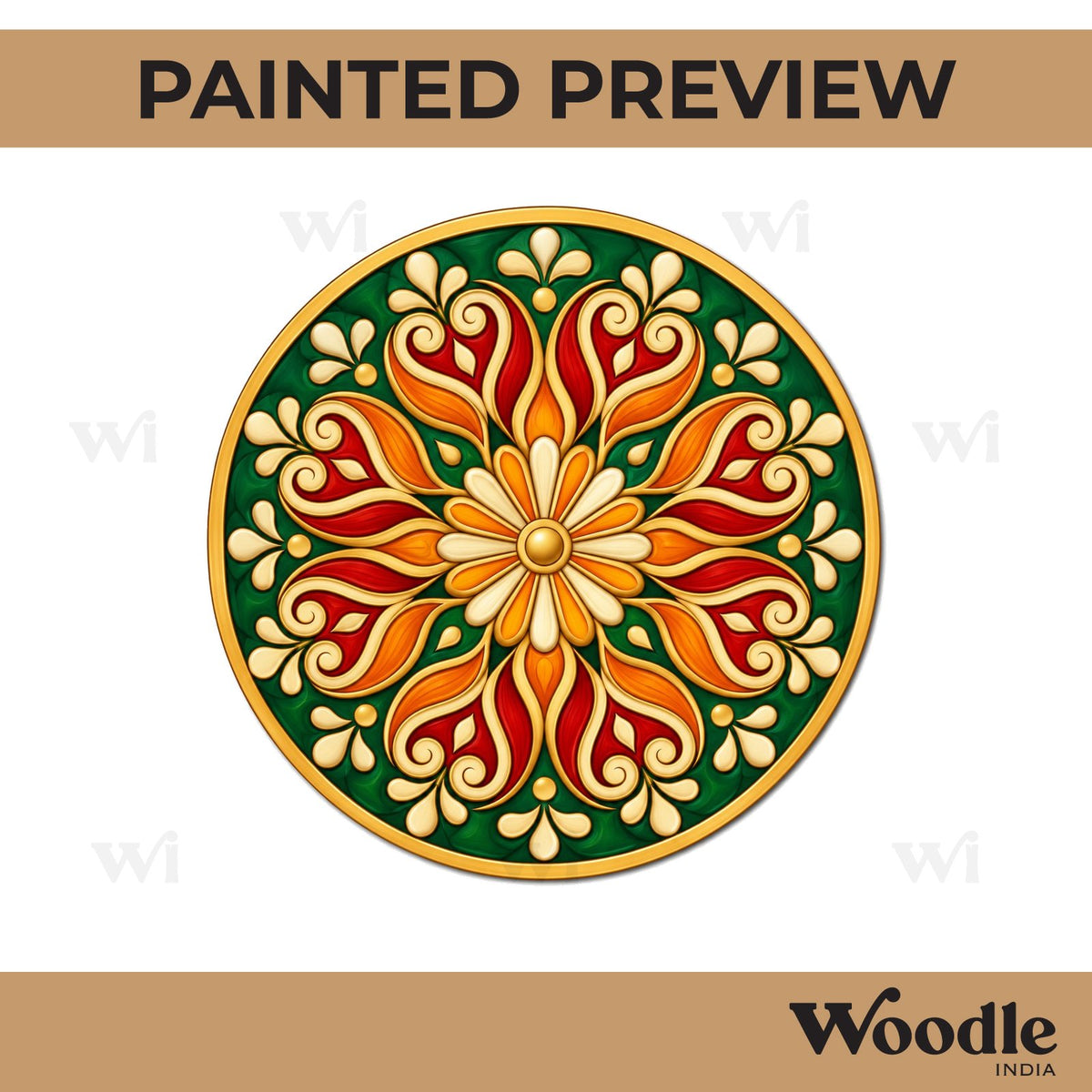 Mandala Pre Marked Round MDF Design 88