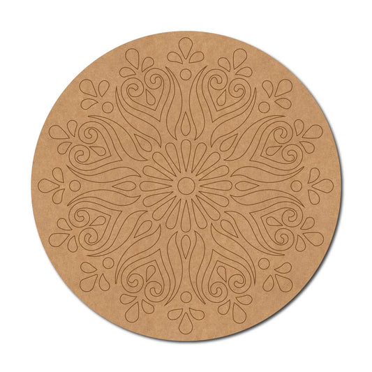 Mandala Pre Marked Round MDF Design 88
