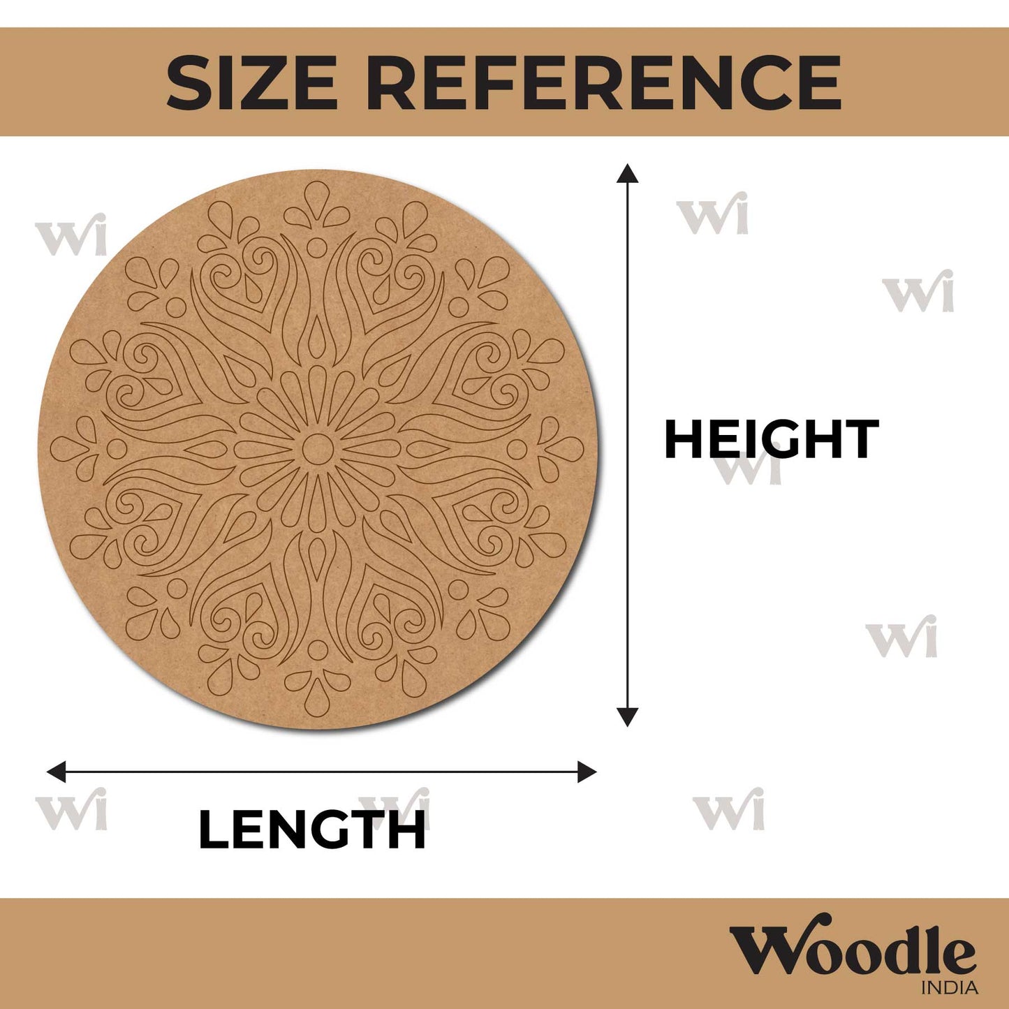 Mandala Pre Marked Round MDF Design 88