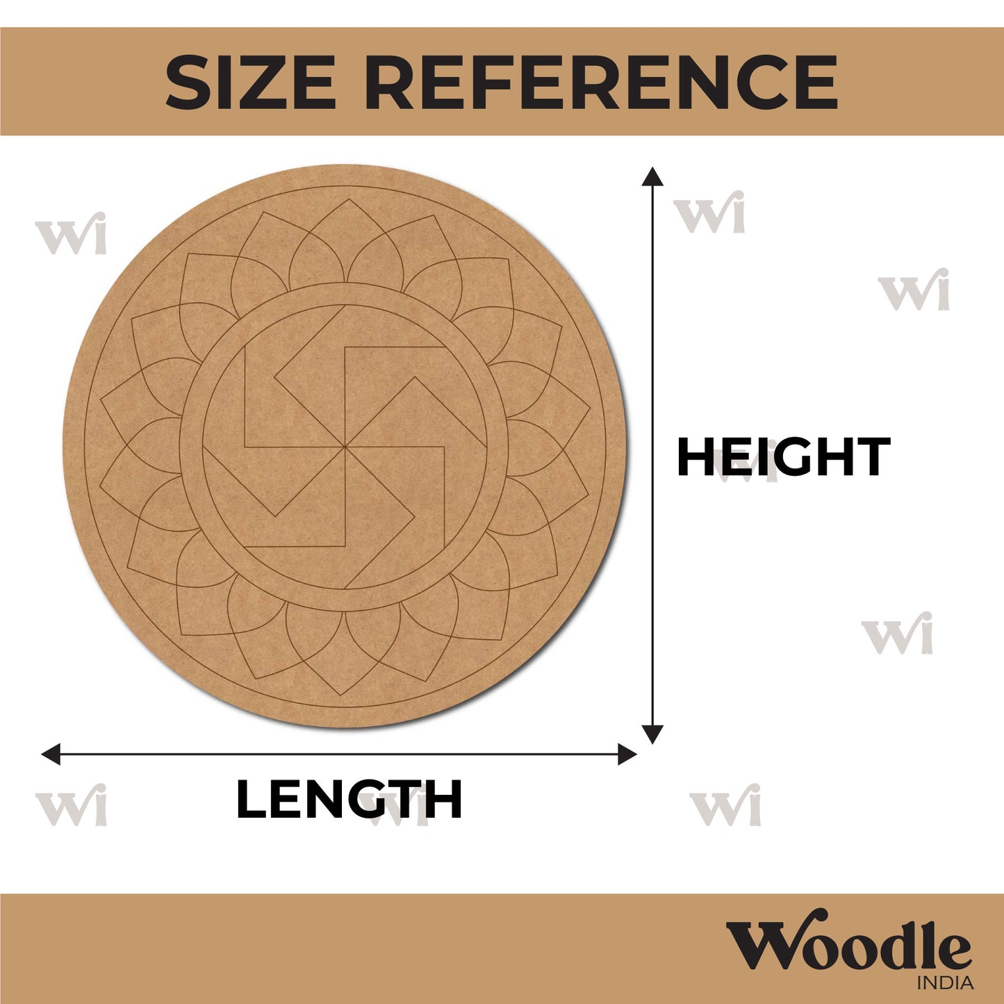 Mandala Pre Marked Round MDF Design 89