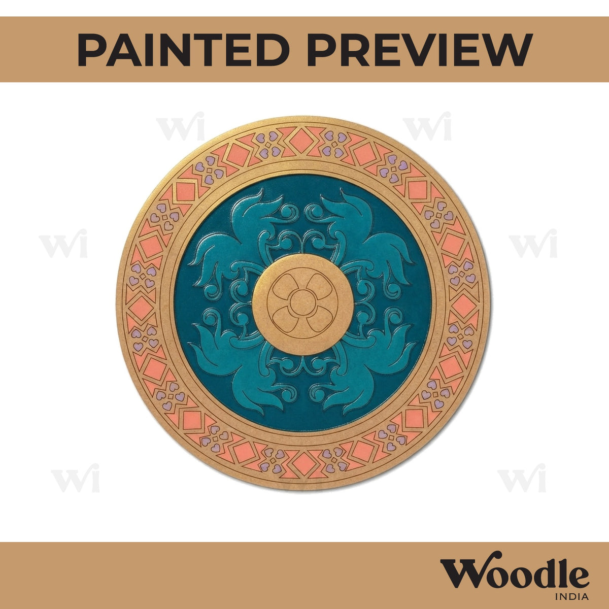Mandala Pre Marked Round MDF Design 90
