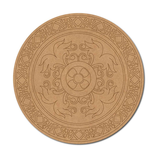 Mandala Pre Marked Round MDF Design 90