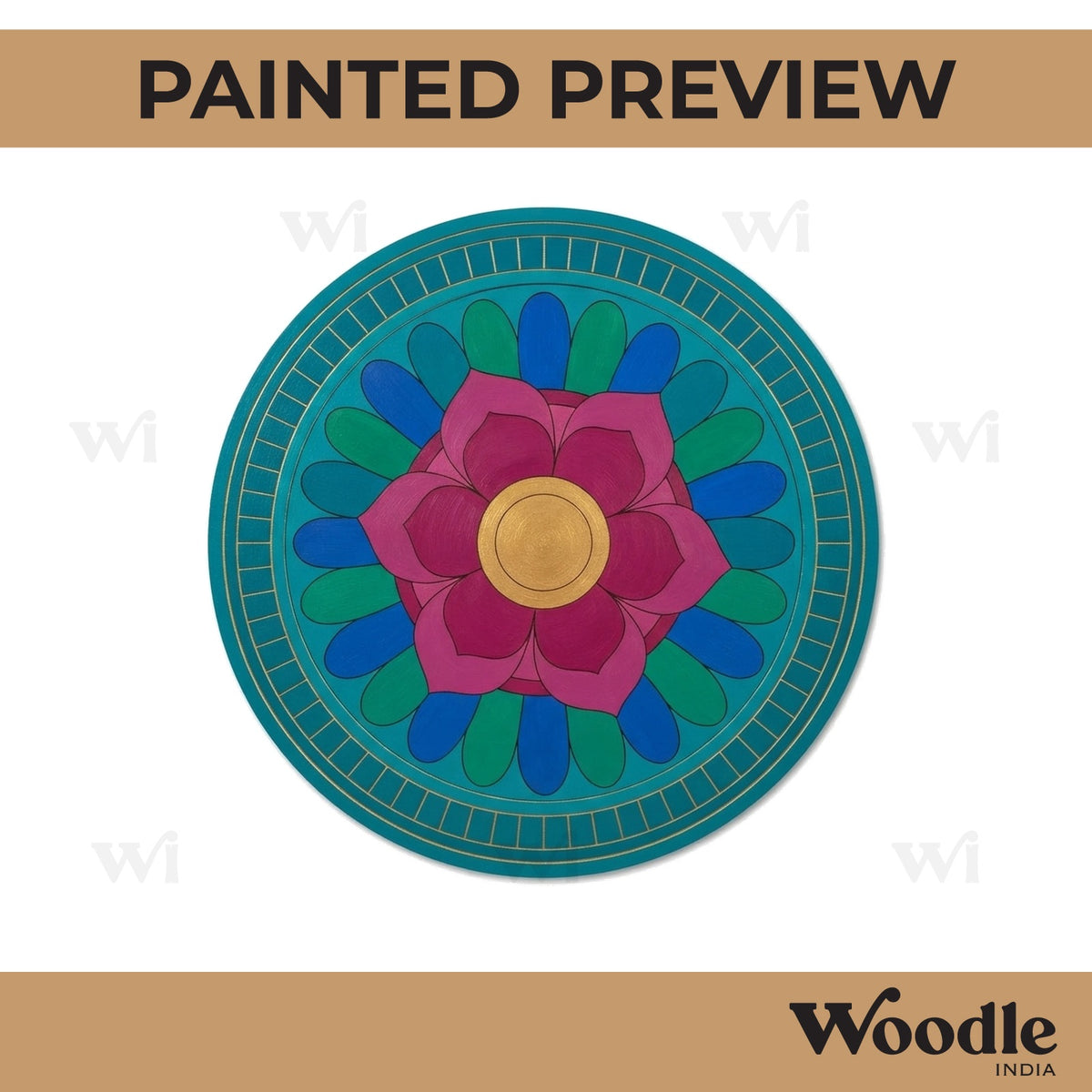 Mandala Pre Marked Round MDF Design 91