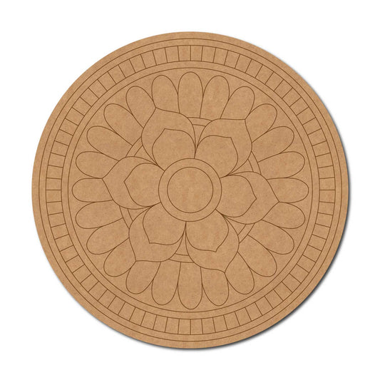 Mandala Pre Marked Round MDF Design 91