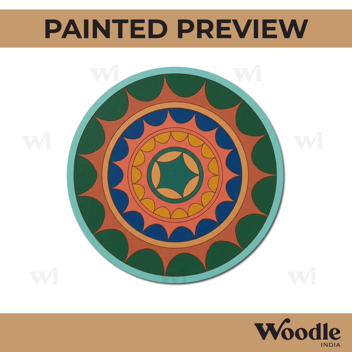 Mandala Pre Marked Round MDF Design 92