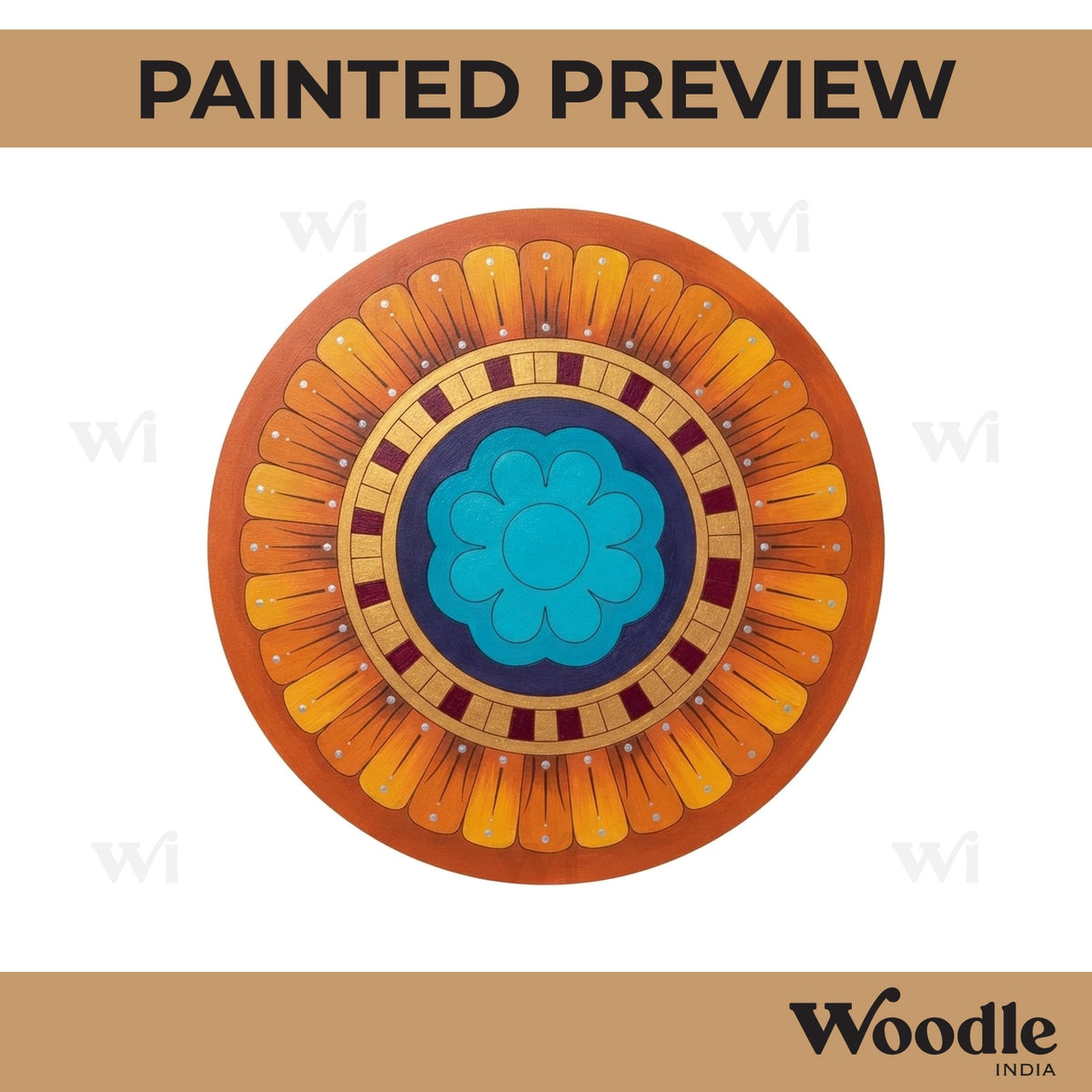 Mandala Pre Marked Round MDF Design 93