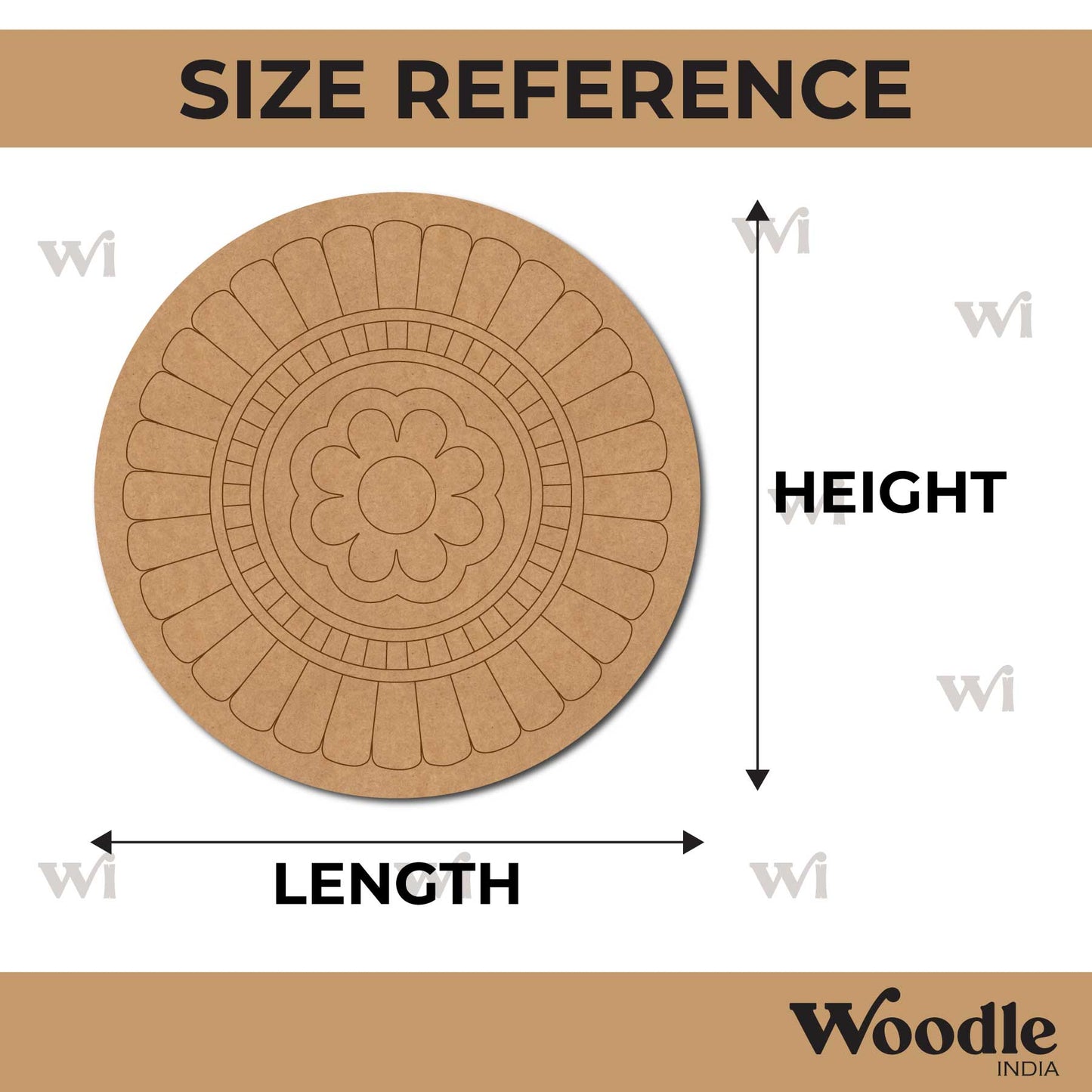 Mandala Pre Marked Round MDF Design 93