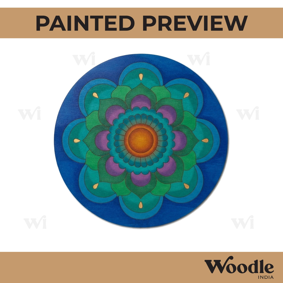 Mandala Pre Marked Round MDF Design 94
