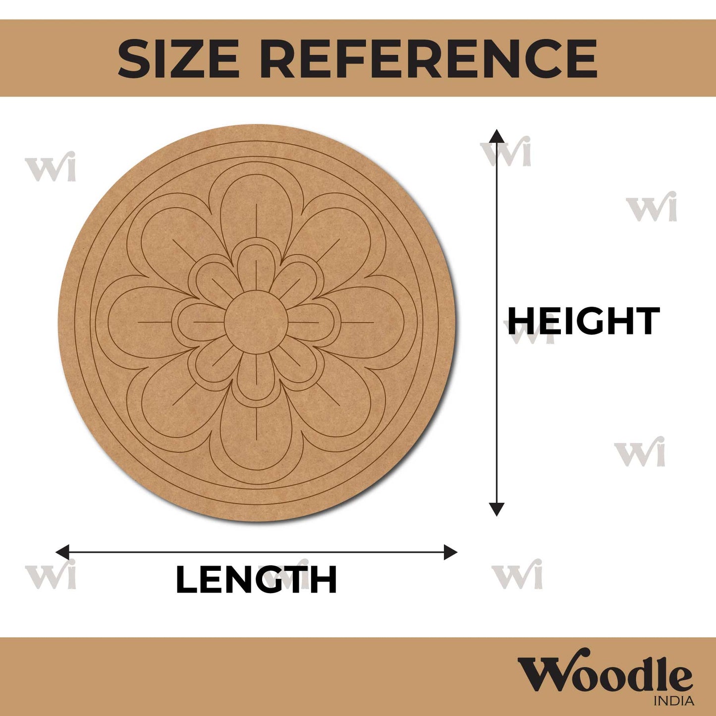 Mandala Pre Marked Round MDF Design 95