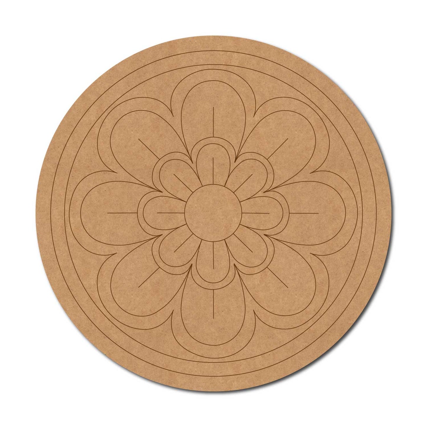 Mandala Pre Marked Round MDF Design 95