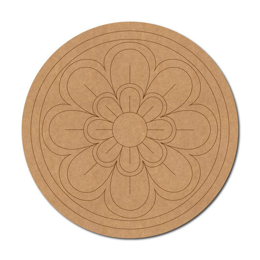 Mandala Pre Marked Round MDF Design 95