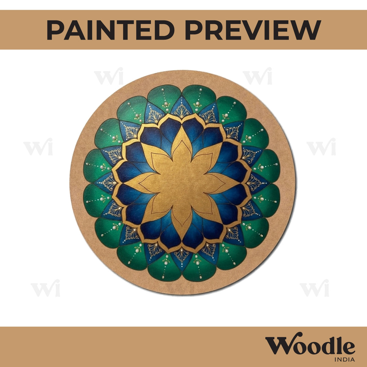 Mandala Pre Marked Round MDF Design 96