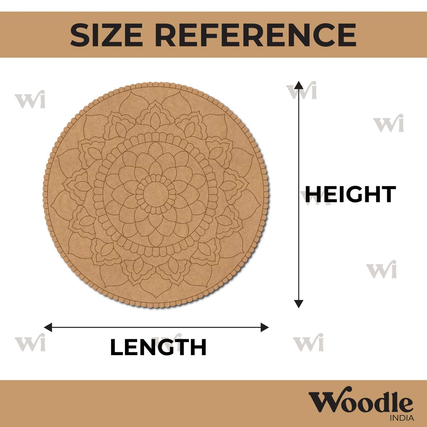 Mandala Pre Marked Round MDF Design 78
