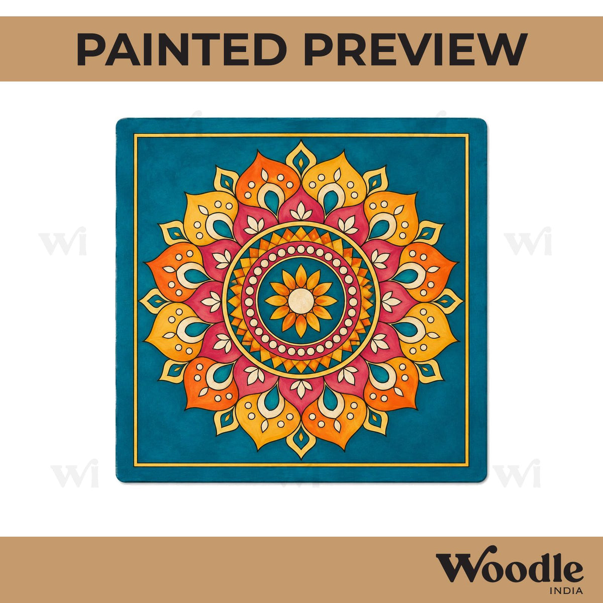 Mandala Pre Marked Square MDF Design 1