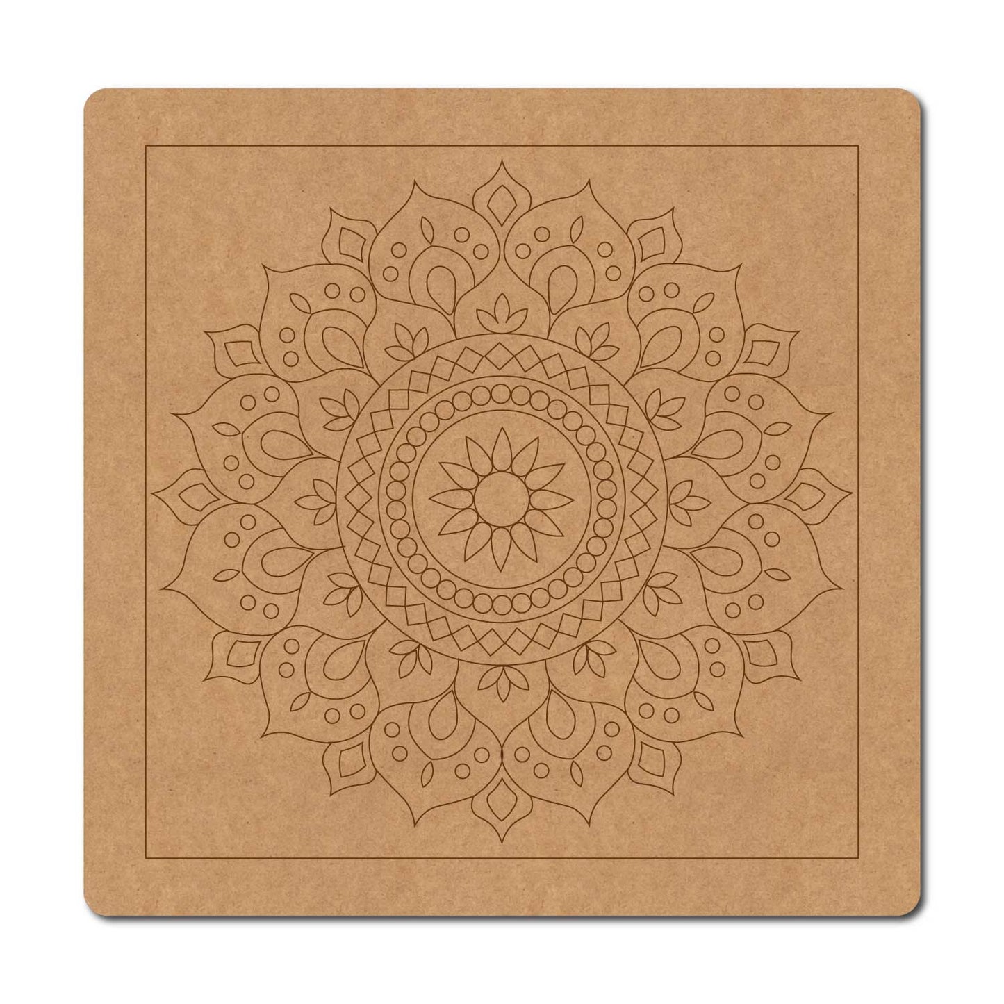 Mandala Pre Marked Square MDF Design 1