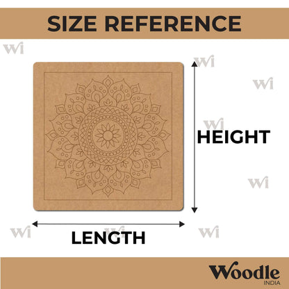 Mandala Pre Marked Square MDF Design 1