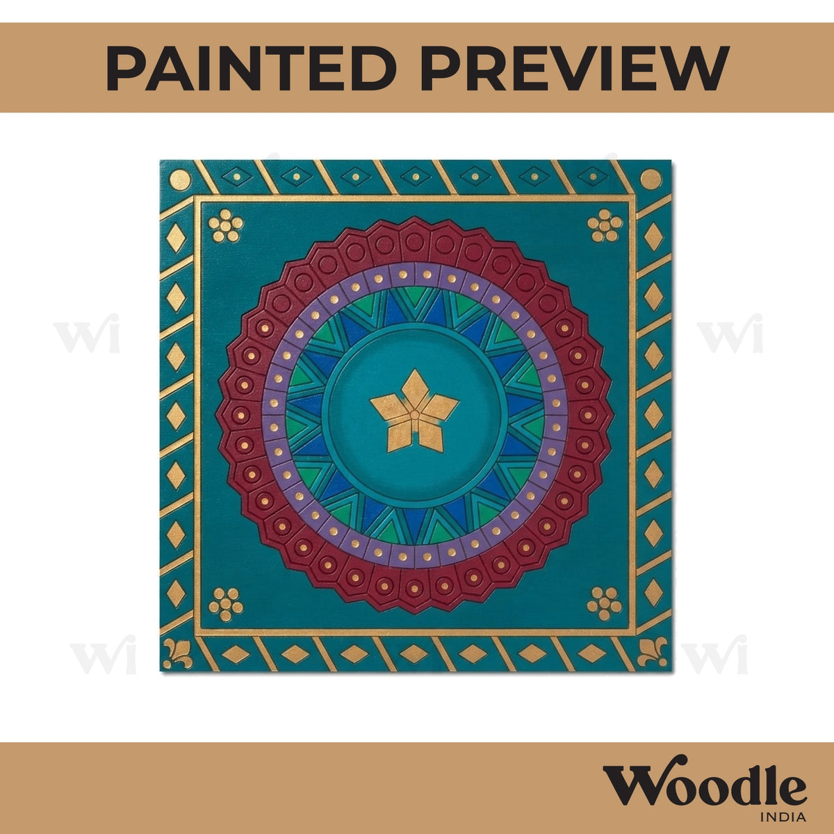 Mandala Pre Marked Square MDF Design 2