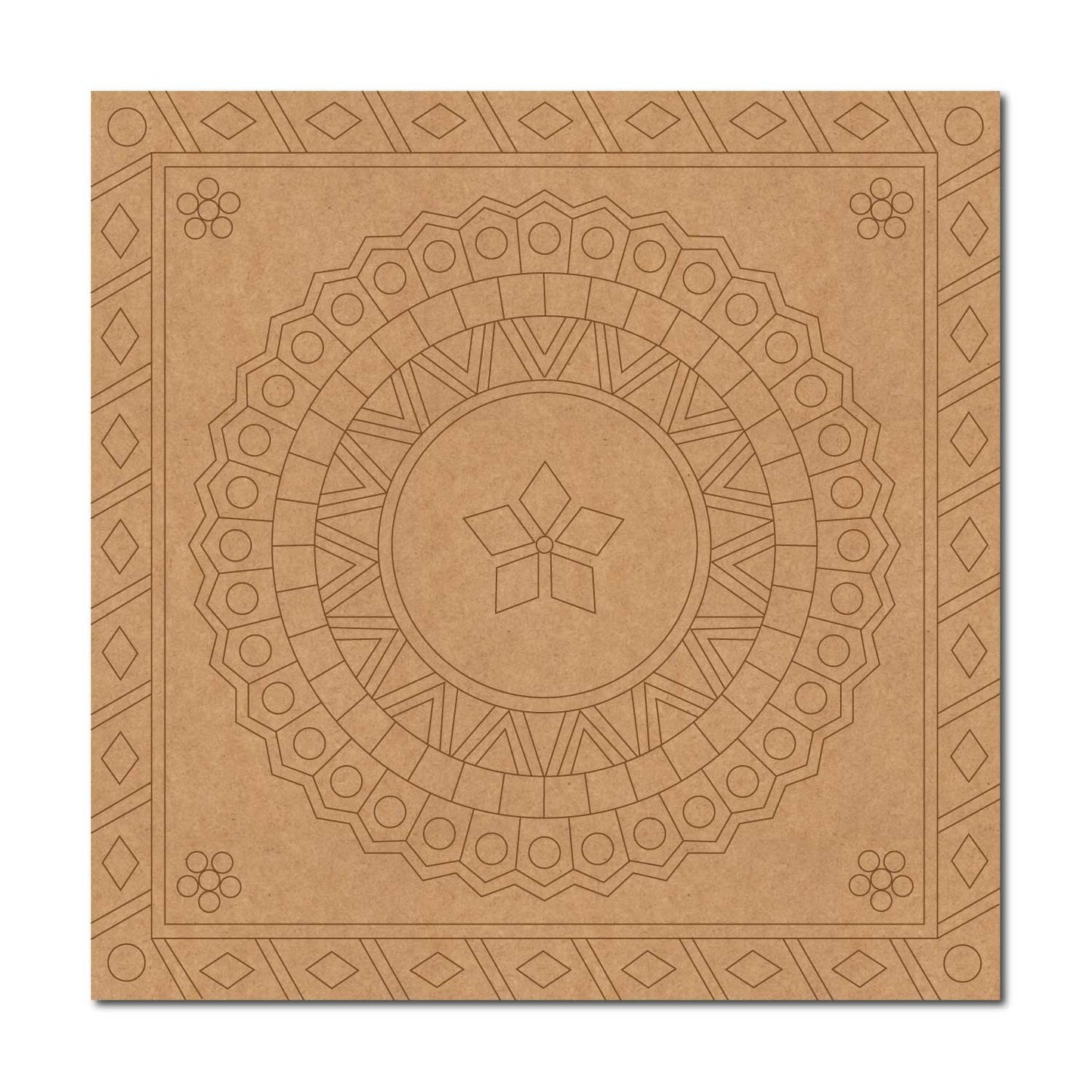 Mandala Pre Marked Square MDF Design 2