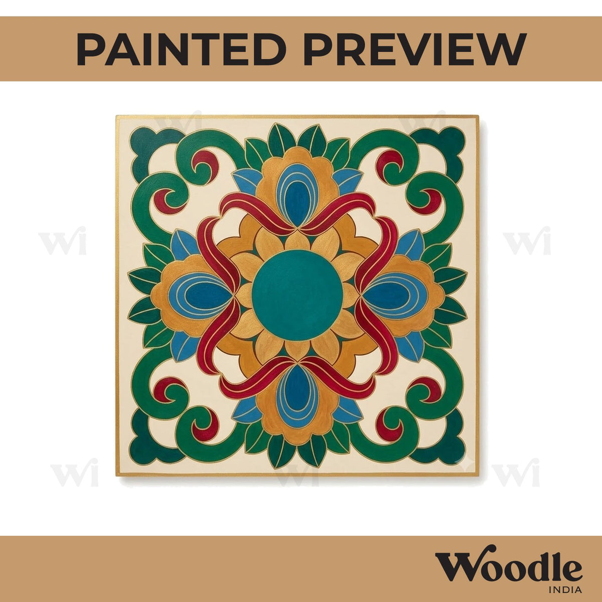Mandala Pre Marked Square MDF Design 3