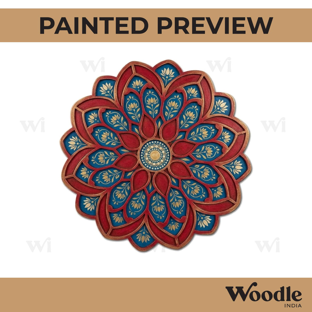 Mandala Reusable Rangoli Base MDF Design 10