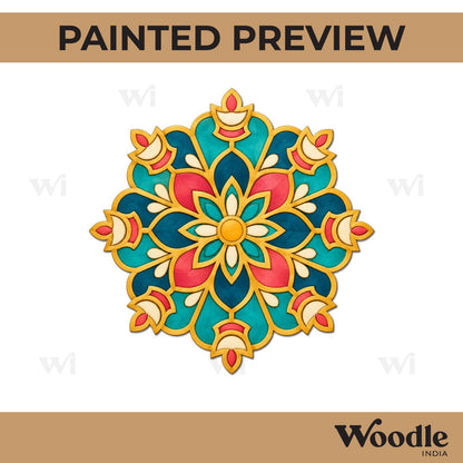 Mandala Reusable Rangoli Base MDF Design 12