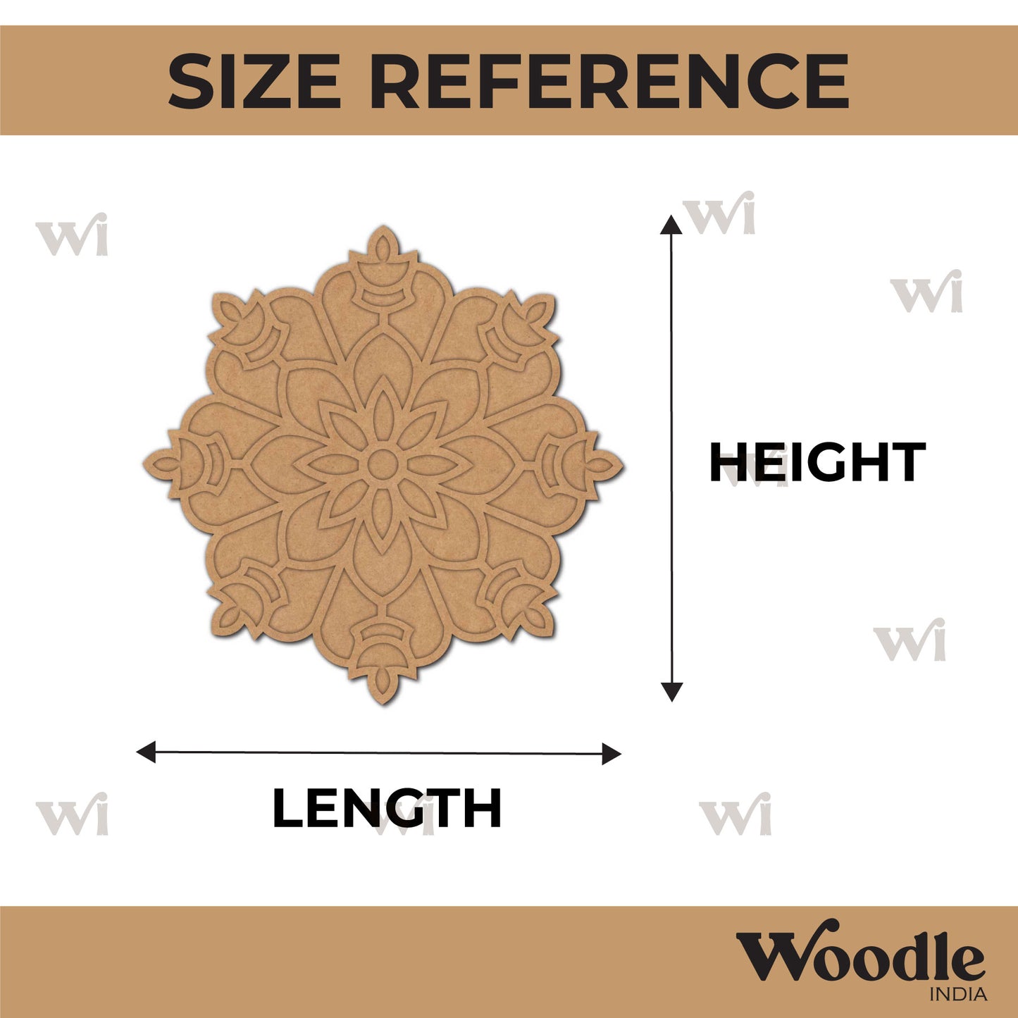 Mandala Reusable Rangoli Base MDF Design 12