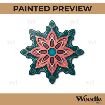 Mandala Reusable Rangoli Base MDF Design 13