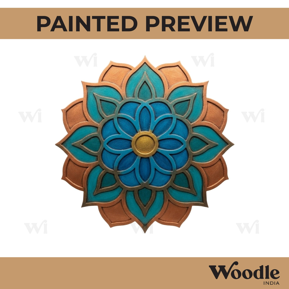 Mandala Reusable Rangoli Base MDF Design 14