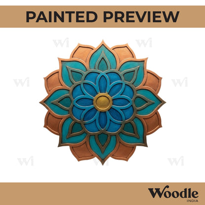 Mandala Reusable Rangoli Base MDF Design 14
