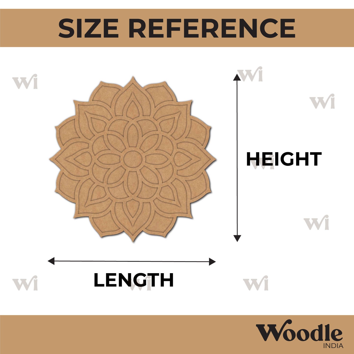 Mandala Reusable Rangoli Base MDF Design 14