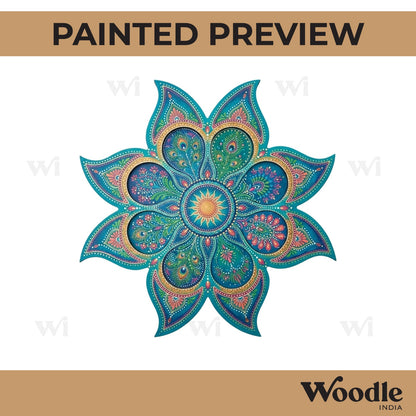 Mandala Reusable Rangoli Base MDF Design 15