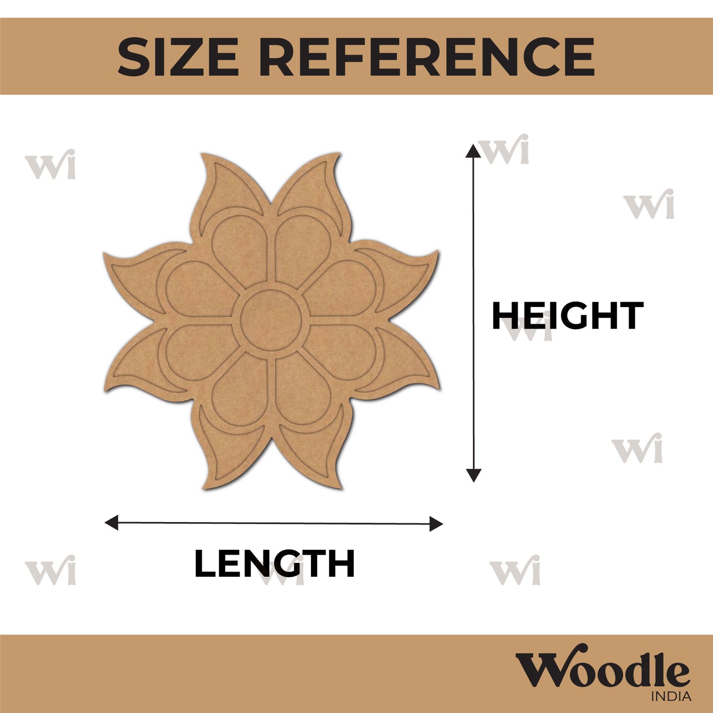 Mandala Reusable Rangoli Base MDF Design 15