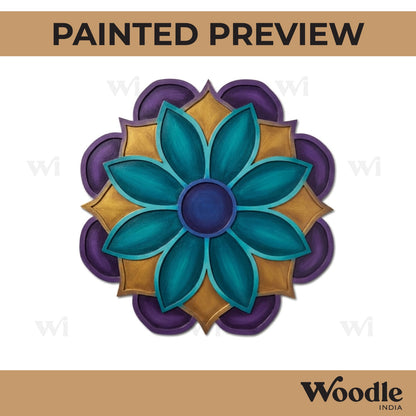 Mandala Reusable Rangoli Base MDF Design 16