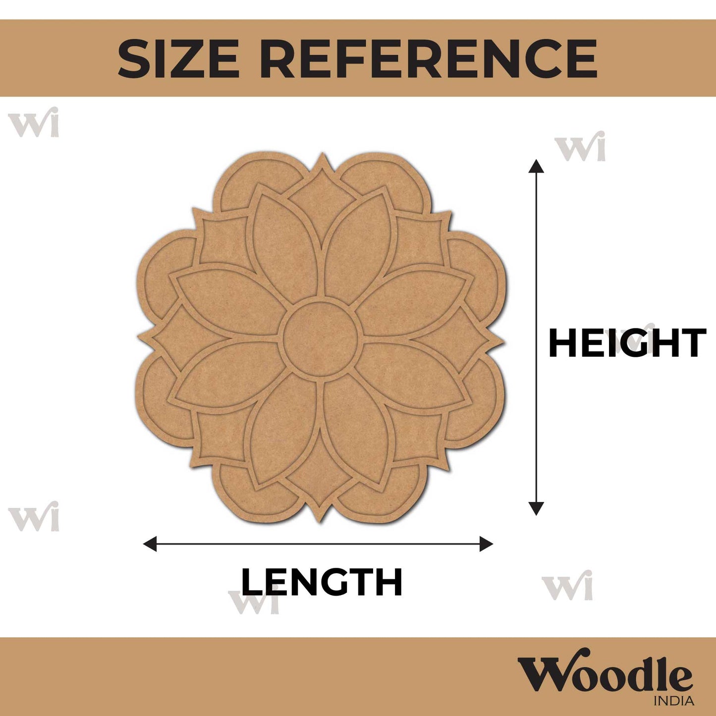 Mandala Reusable Rangoli Base MDF Design 16