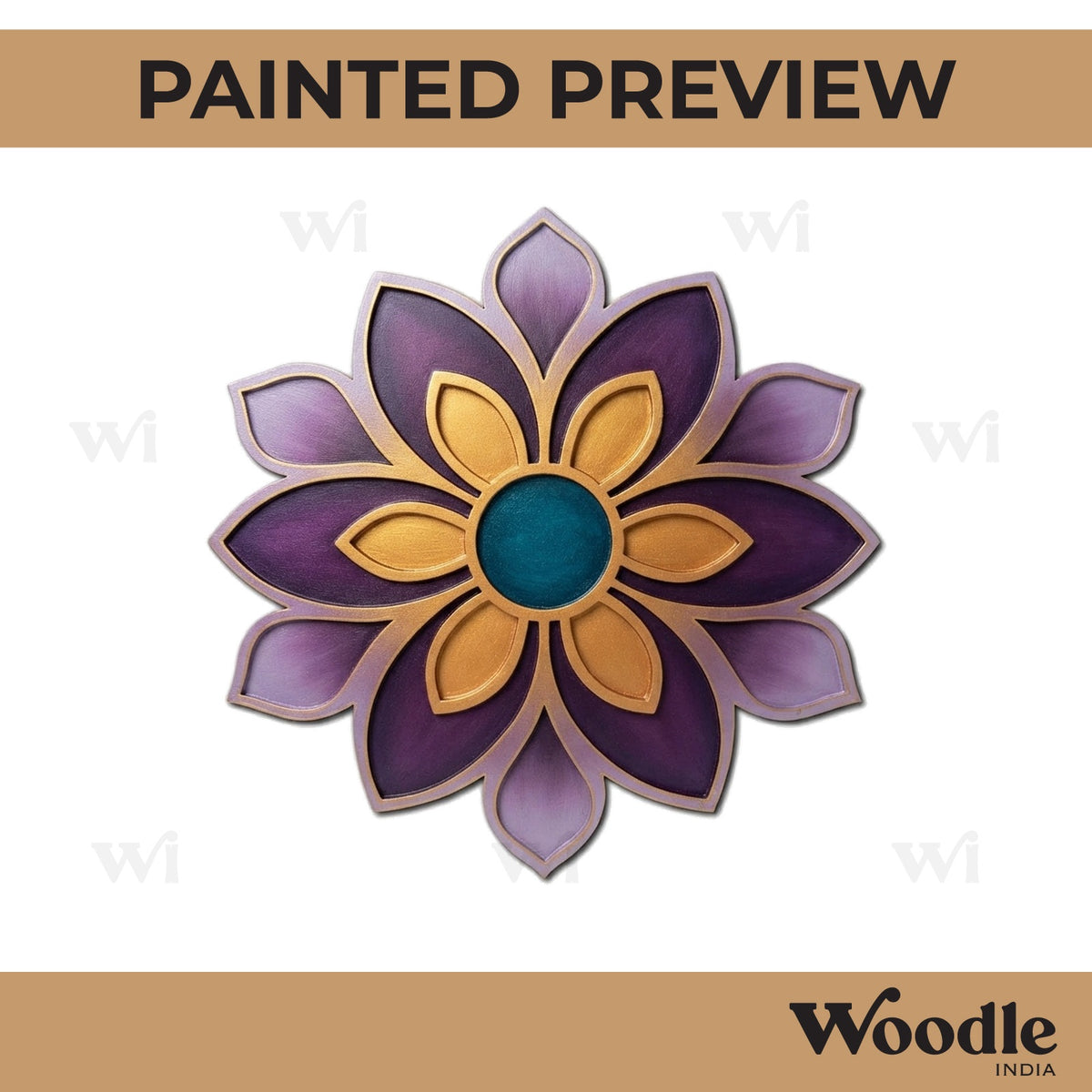 Mandala Reusable Rangoli Base MDF Design 18