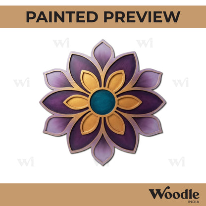Mandala Reusable Rangoli Base MDF Design 18