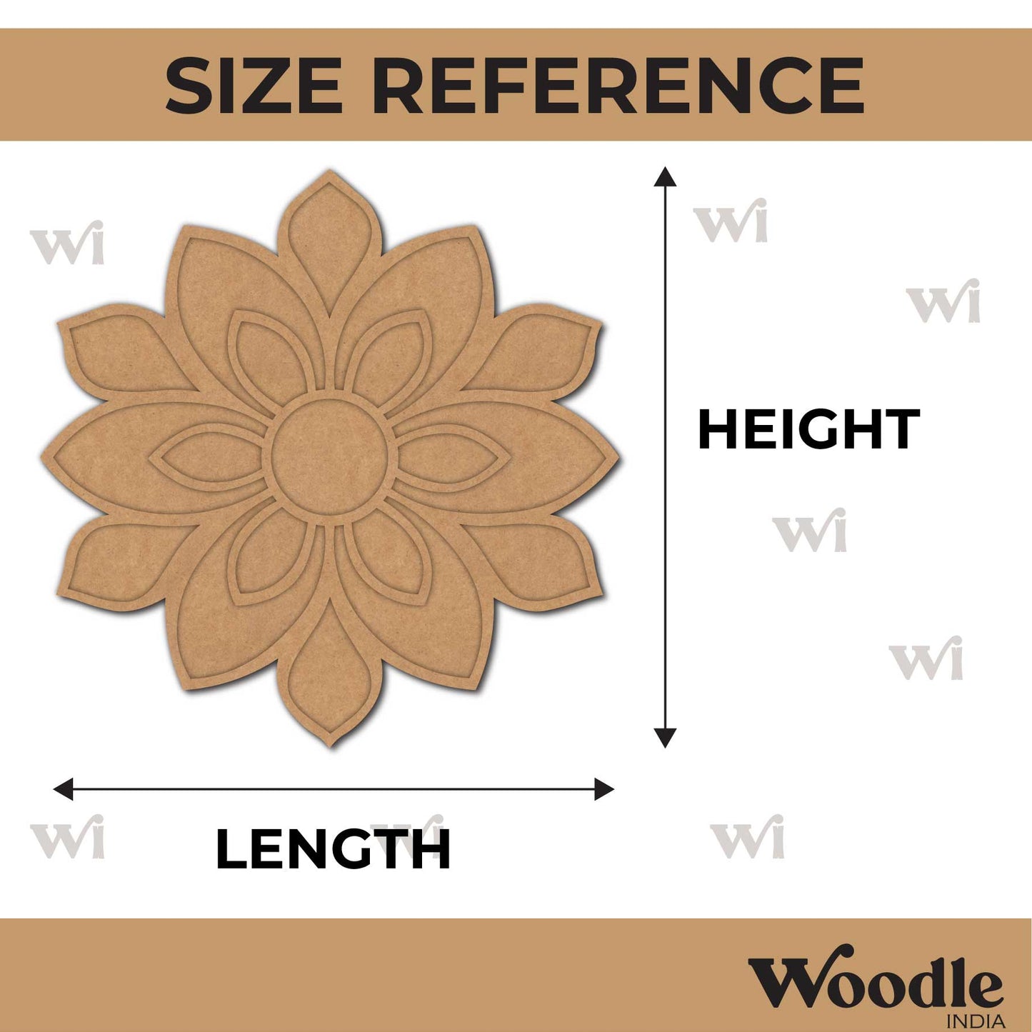 Mandala Reusable Rangoli Base MDF Design 18
