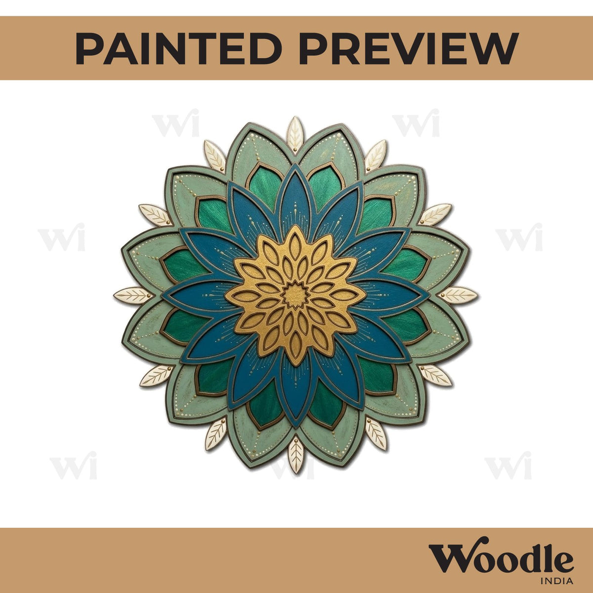 Mandala Reusable Rangoli Base MDF Design 19