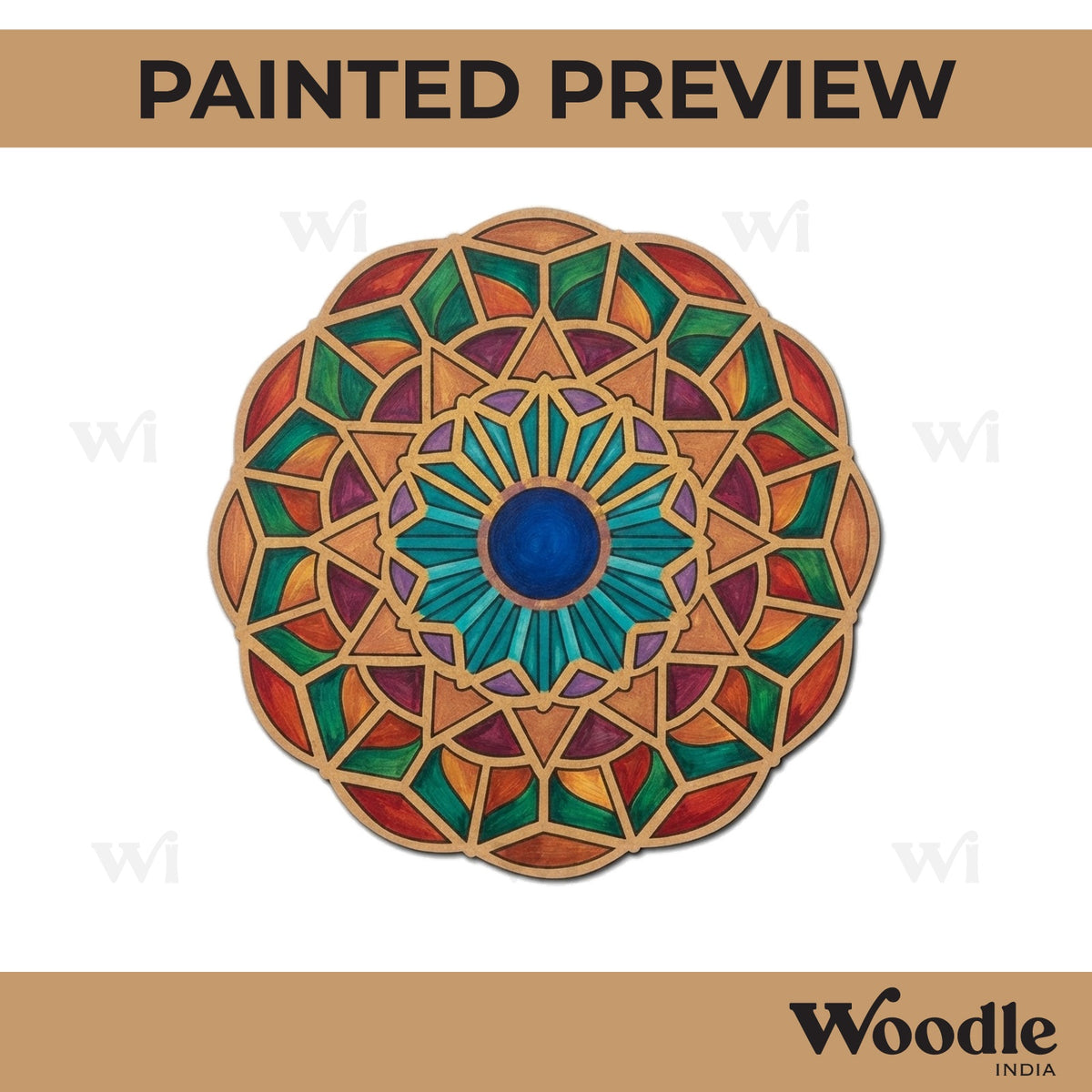 Mandala Reusable Rangoli Base MDF Design 20
