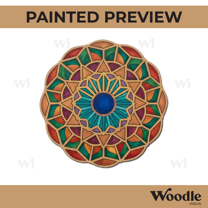 Mandala Reusable Rangoli Base MDF Design 20
