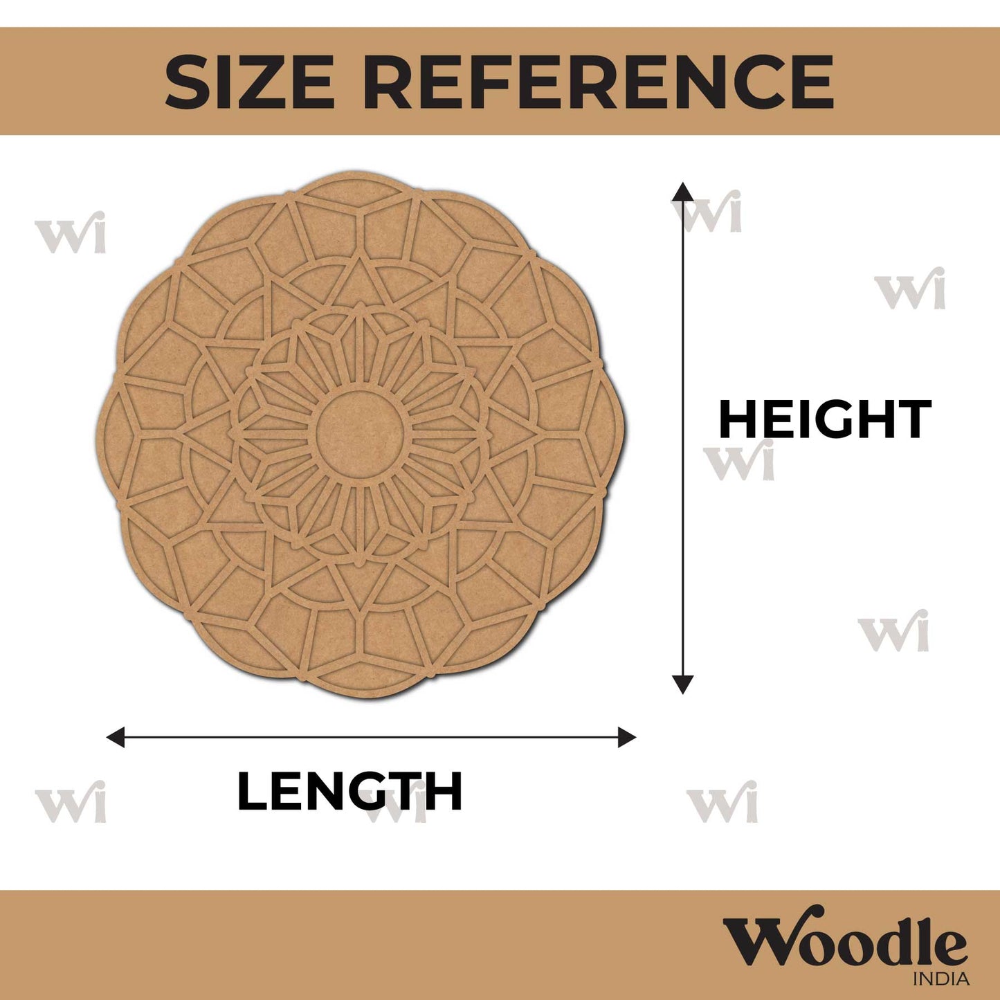 Mandala Reusable Rangoli Base MDF Design 20