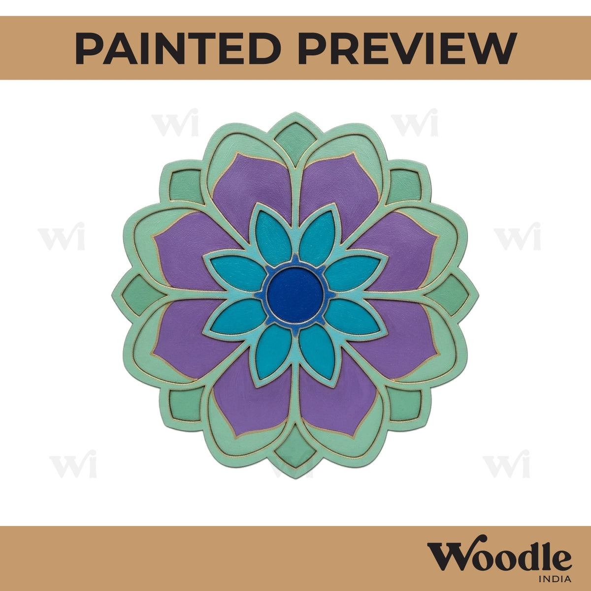 Mandala Reusable Rangoli Base MDF Design 3